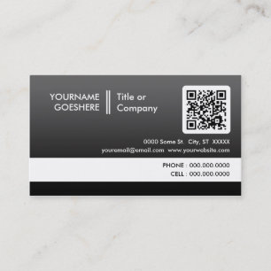 professional fade QR code Business Card