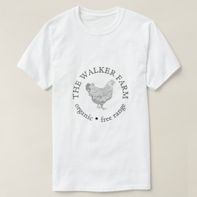 Professional  Farm Business Logo T-Shirt (Design Front)