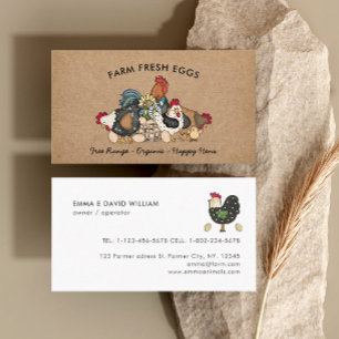 Professional Farm Fresh Eggs Chicken Egg Business Card