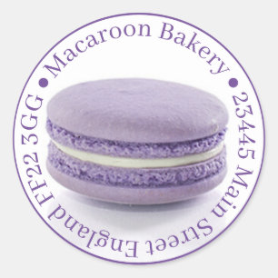 Professional Favour Bag Stickers - Macaroon Purple