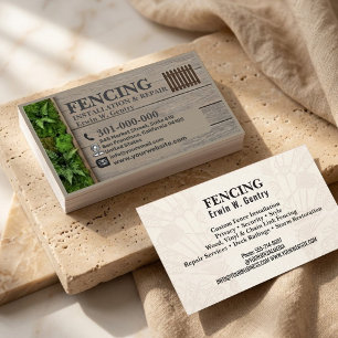 Professional Fence Installation & Repair Services Business Card