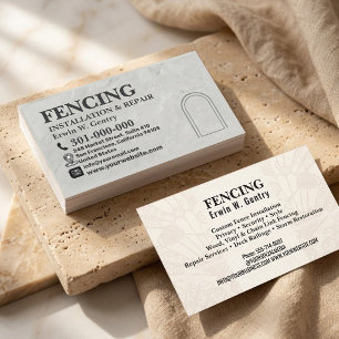 Professional Fence Installation & Repair Services Business Card