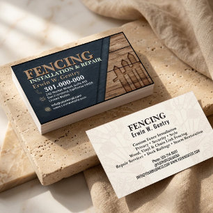 Professional Fence Installation & Repair Services  Business Card