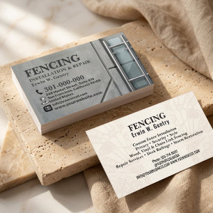 Professional Fence Installation & Repair Services Business Card