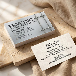 Professional Fence Installation & Repair Services Business Card