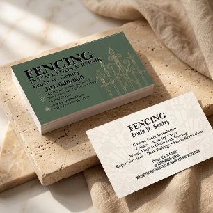 Professional Fence Installation & Repair Services  Business Card