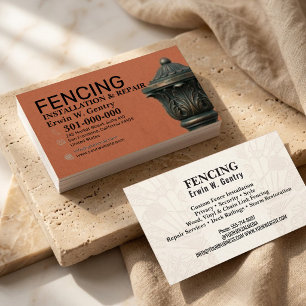 Professional Fence Installation & Repair Services  Business Card