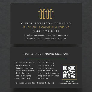 Professional Fencing QR Code Business Card