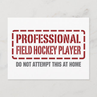 Professional Field Hockey Player Postcard