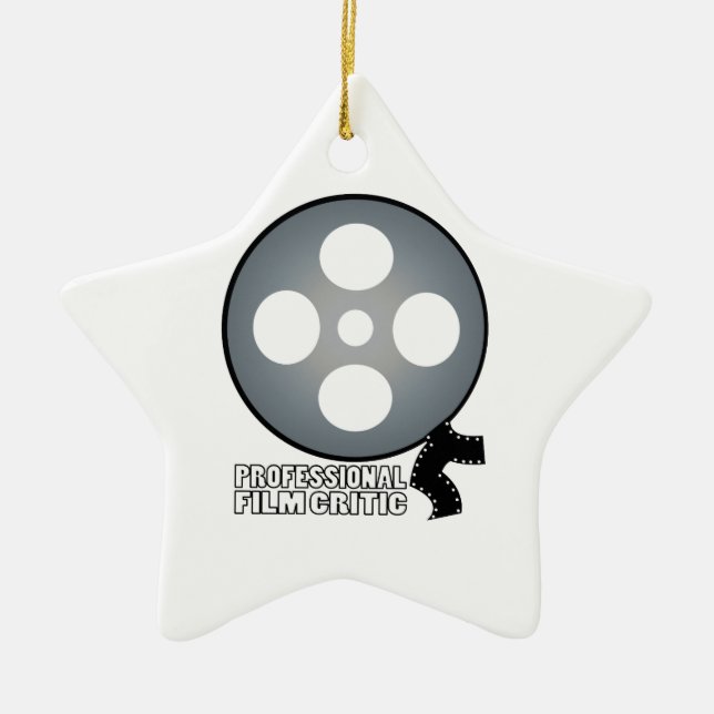 Professional Film Critic Ceramic Tree Decoration (Front)