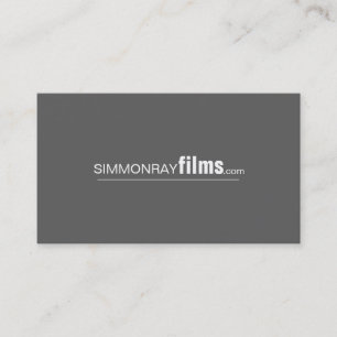 Professional Film Maker, Director Business Card