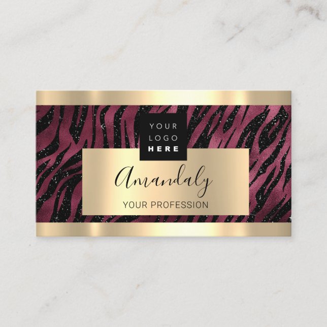 Professional Finance Investment Services Gold Logo Business Card (Front)
