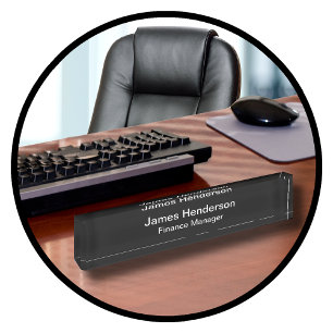 Professional Finance Manager Nameplate