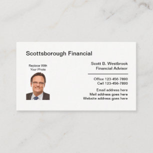 Professional Financial Advisor Business Card
