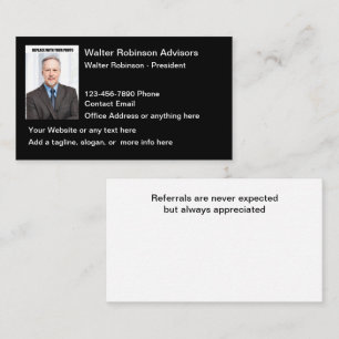 Professional Financial Advisor Business Cards