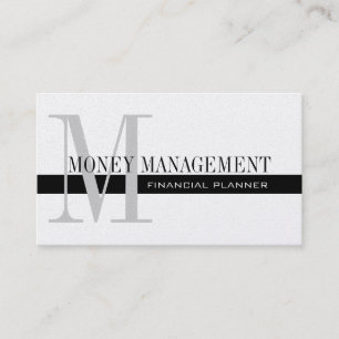 Professional Financial Planner Silver Black Business Card