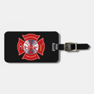 Professional Firefighter (add your contact info) Luggage Tag