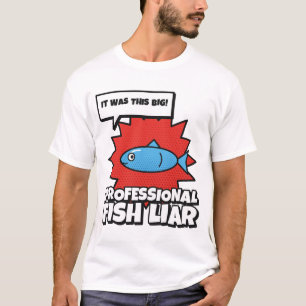 Professional Fish Liar Funny Fishing Pop Art T-Shirt