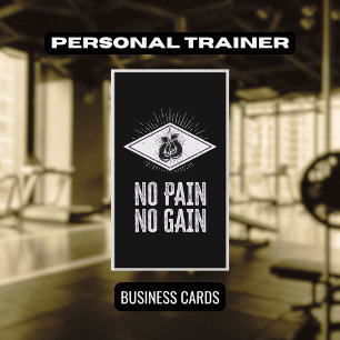 Professional Fitness Health and Nutrition Trainer Business Card