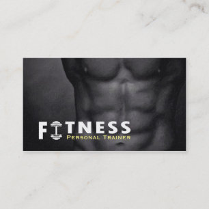Professional Fitness Personal Trainer Dumbbell Business Card