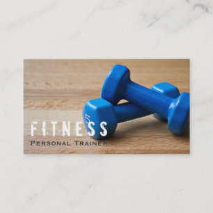 Professional Fitness Personal Trainer Dumbbell Business Card