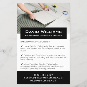 Professional Flooring and Tiler Handyman Services Flyer