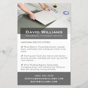 Professional Flooring and Tiler Handyman Services Flyer