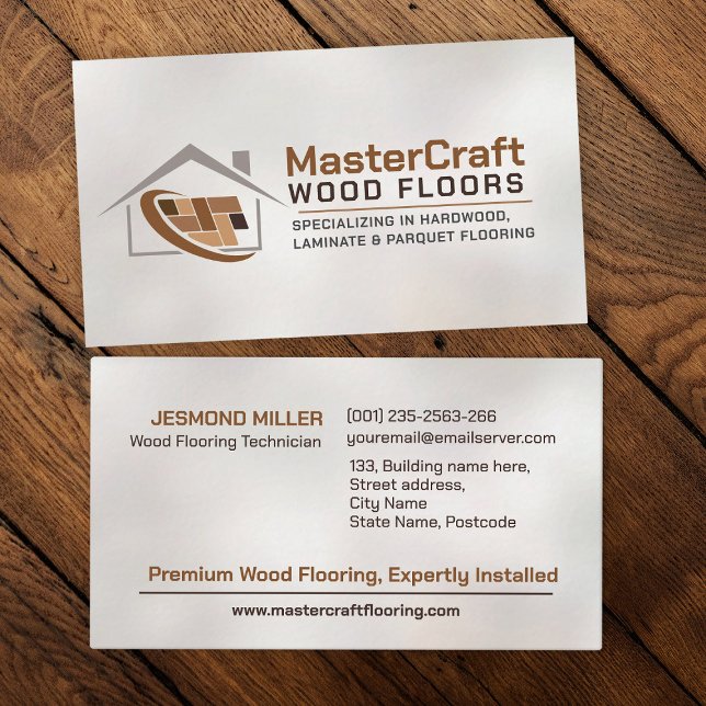 Professional Flooring Services -Floor installation Business Card (Creator Uploaded)
