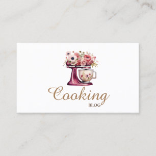 Professional Floral Bakery Red Mixer,Cooking Business Card