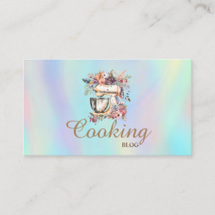Professional,Floral Mixer,Cooking Holographic Business Card