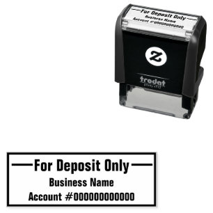 Professional For Deposit Only Business Name Self-inking Stamp
