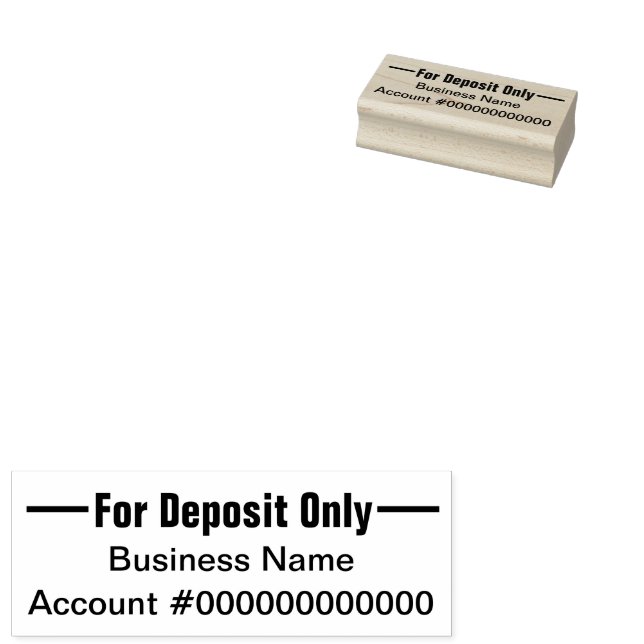 Professional For Deposit Only Rubber Stamp (Stamped)
