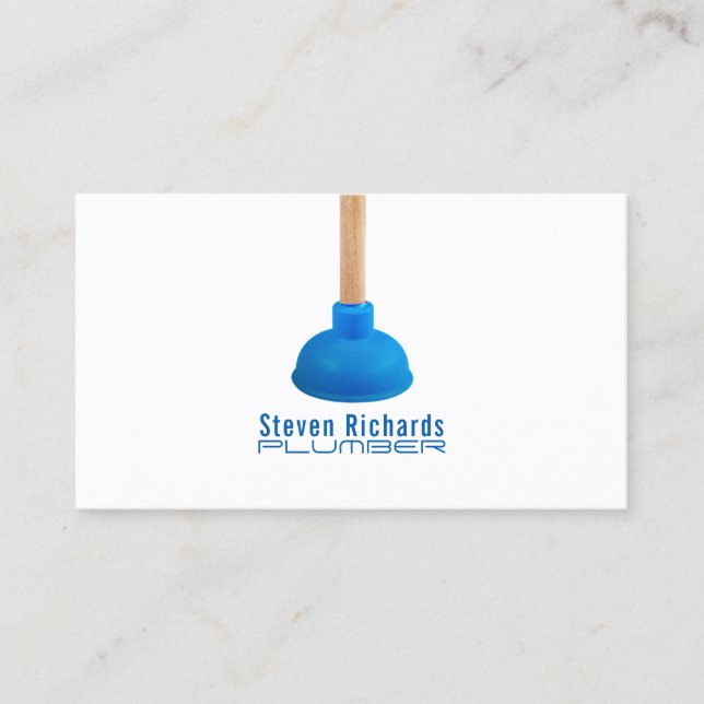 Professional funny plunger detail image cover business card (Front)
