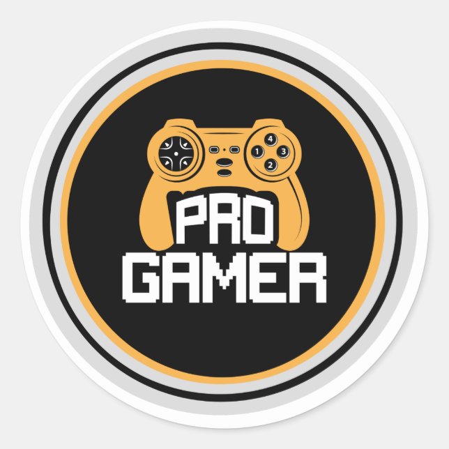 Professional Gamer Classic Round Sticker (Front)
