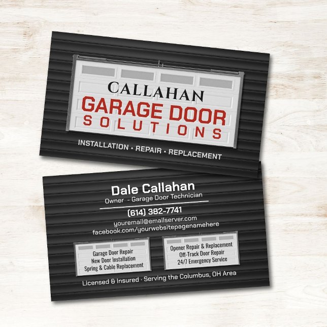 Professional Garage Door Services Business Card (Creator Uploaded)