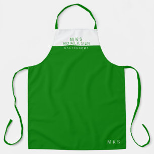 professional (gastronomy) half-green half-white apron