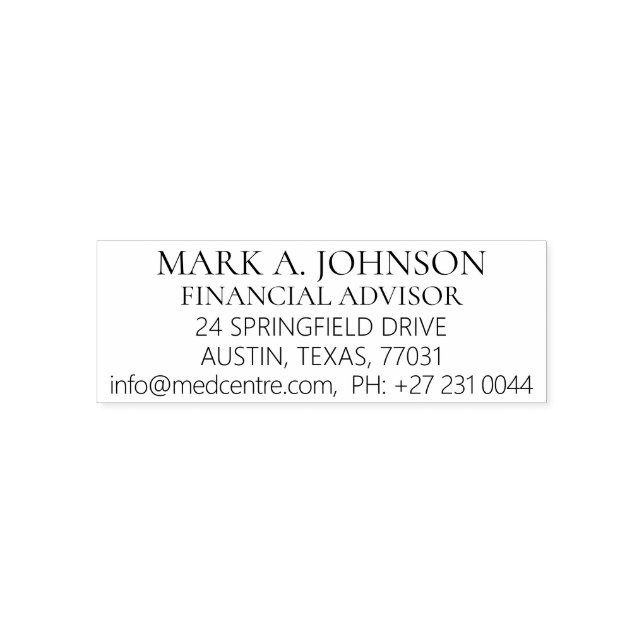 PROFESSIONAL GENERAL DETAILS SELF-INKING STAMP (Design)