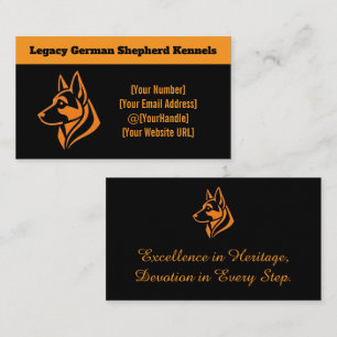 Professional German Shepherd Kennel Business Card 