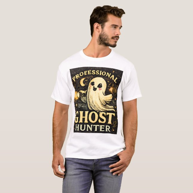 Professional Ghost Hunter Funny Halloween Graphic  T-Shirt (Front Full)