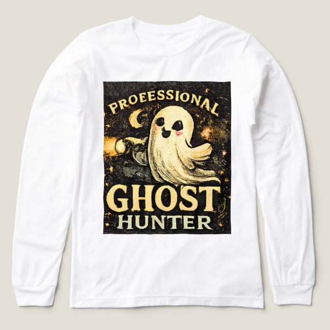 Professional Ghost Hunter Funny Halloween Graphic  Tri-Blend Shirt (Design Front)
