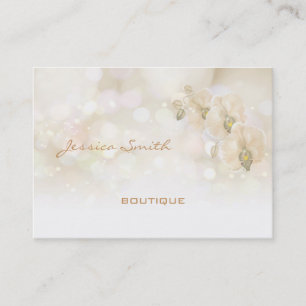 Professional glamourous elegant bokeh orchid business card