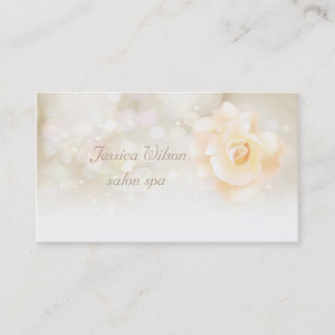 Professional glamourous elegant bokeh rose business card