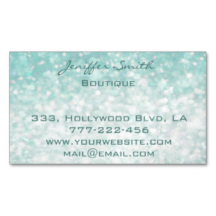Professional glamourous elegant modern plain bokeh magnetic business card