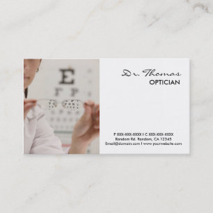 Professional glasses Optician business cards