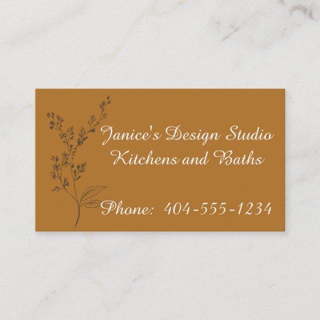 Professional Gold and White Business Card (Front)
