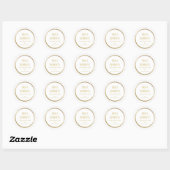 Professional Gold Border Business Promotional Classic Round Sticker (Sheet)