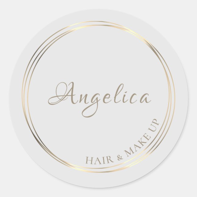 Professional Gold Circles Logo Classic Round Sticker (Front)