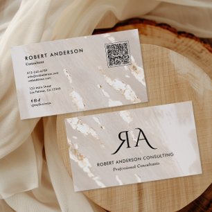 Professional Gold Foil QR Code & Social Media Business Card