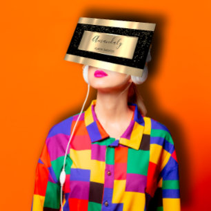 Professional  Gold Hairdresser Event Planner Business Card