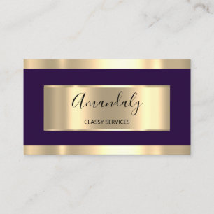 Professional Gold Hairdresser Event Planner Lash Business Card